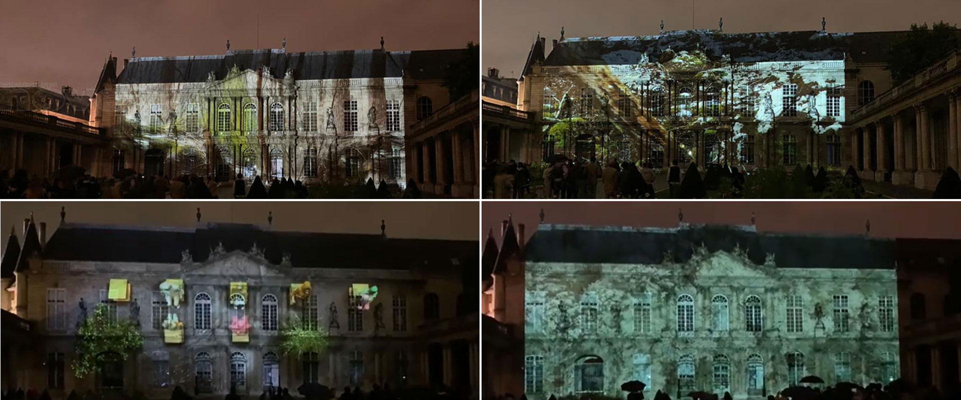 Visuel Mapping du Musée des Archives Nationales pour Novelty Paris 