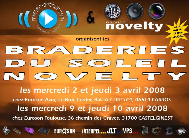 Visuel Novelty organise les Braderies du Soleil