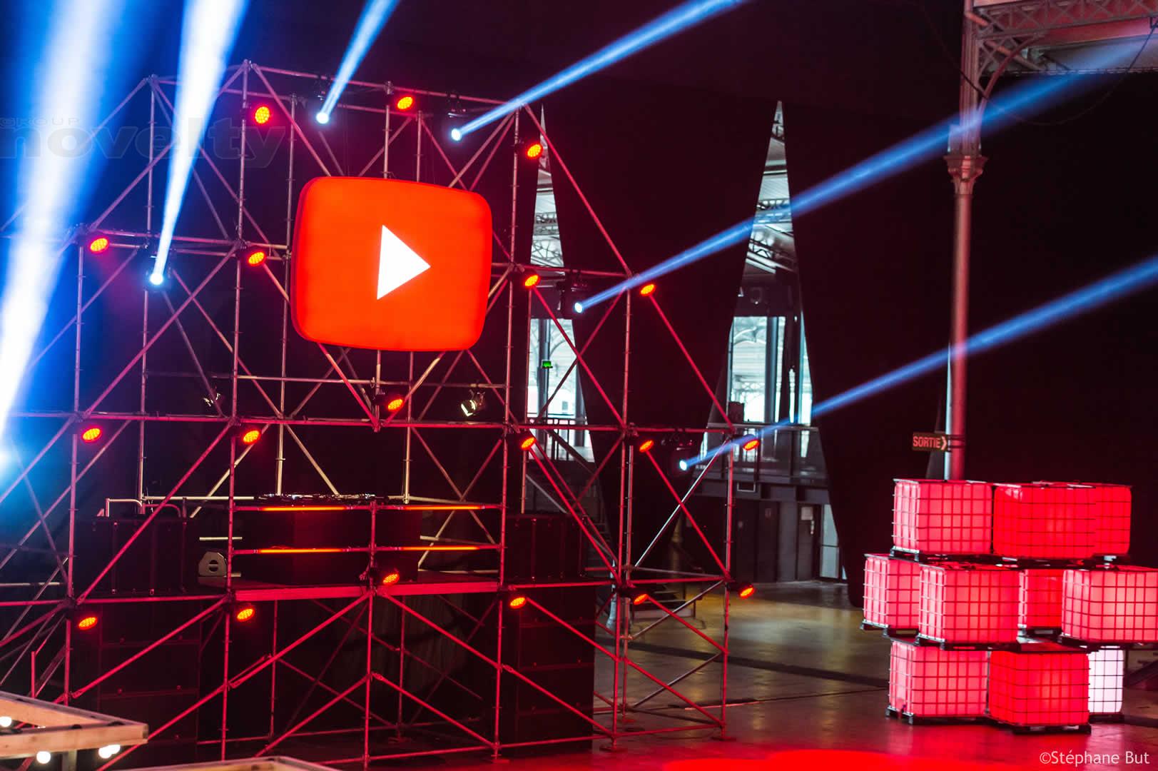 Visuel Novelty aux côtés d'Auditoire pour l'évènement Brandcast Youtube à la Villette