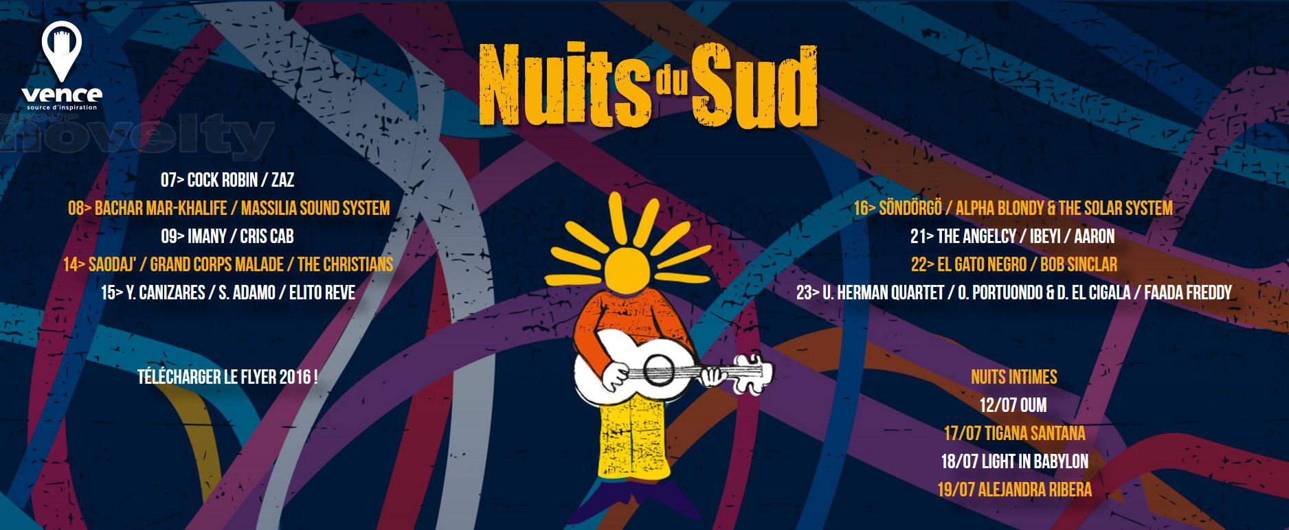 Visuel NOVELTY Azur partenaire du Festival Nuits du Sud 2016 à Vence