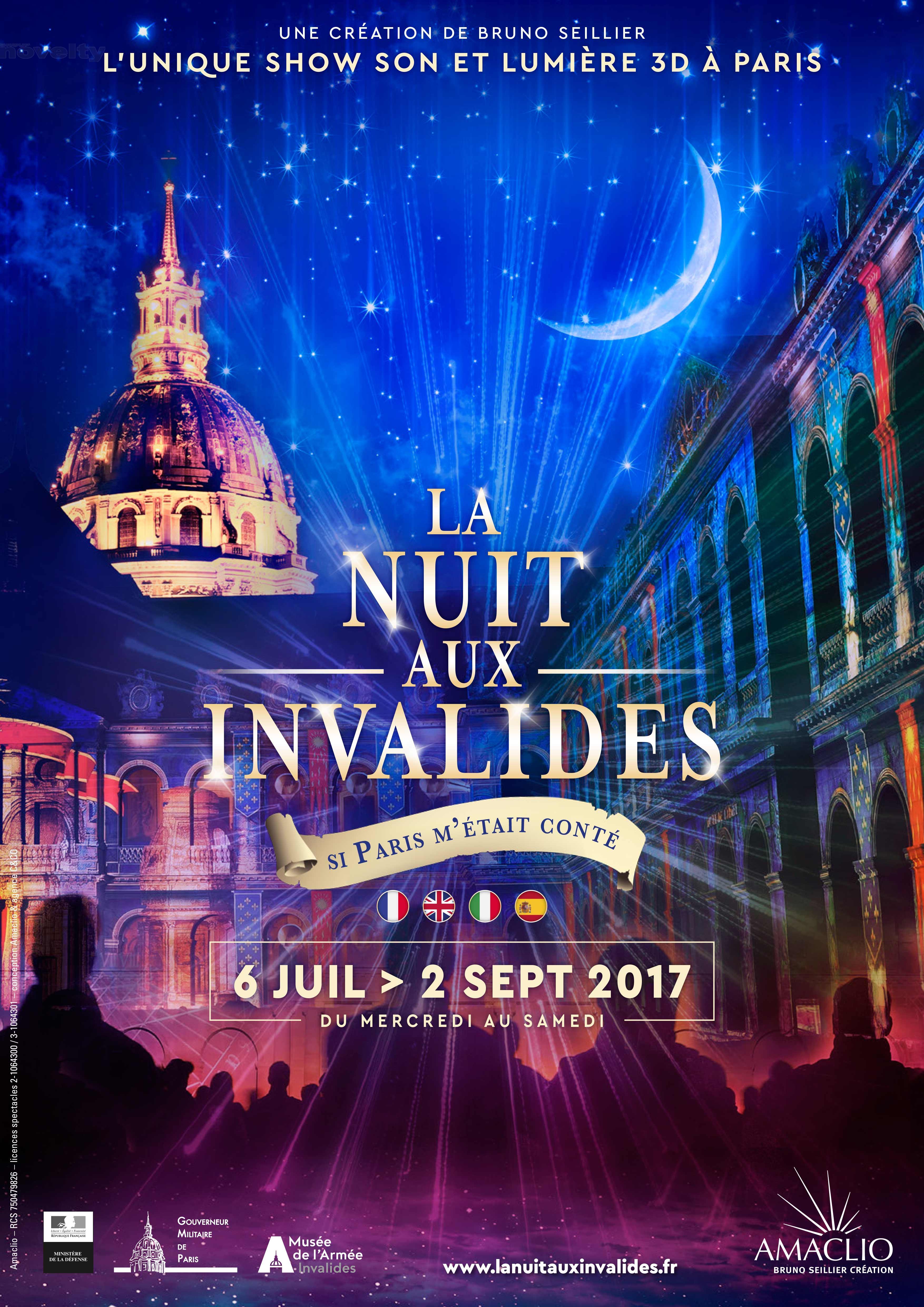 Visuel NOVELTY & LA NUIT AUX INVALIDES avec AMACLIO PRODUCTIONS