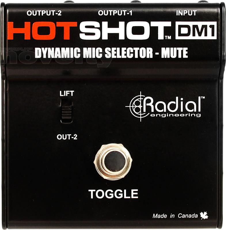 Visuel Switcher pour micros dynamiques HOTSHOT DM1 de Radial Engineering