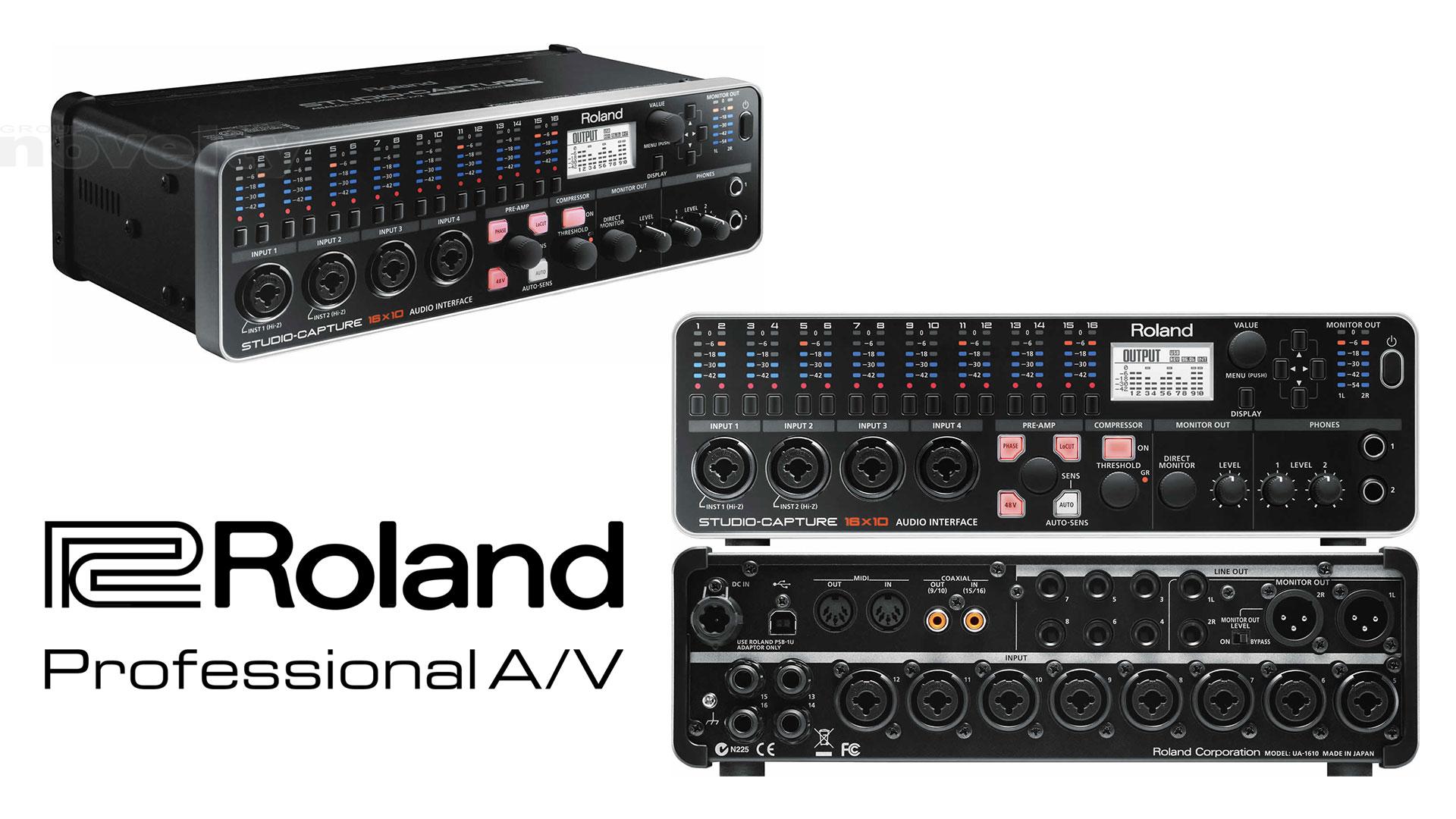 Visuel Interface Audio numérique Studio-Capture 16 x 10 de Roland