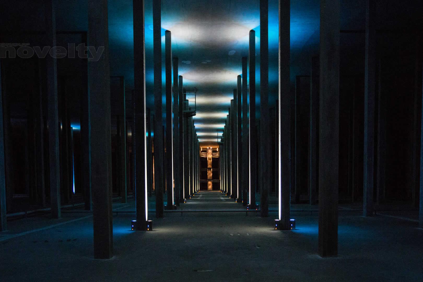 Visuel Novelty éclaire le réservoir du SEDIF de Montreuil