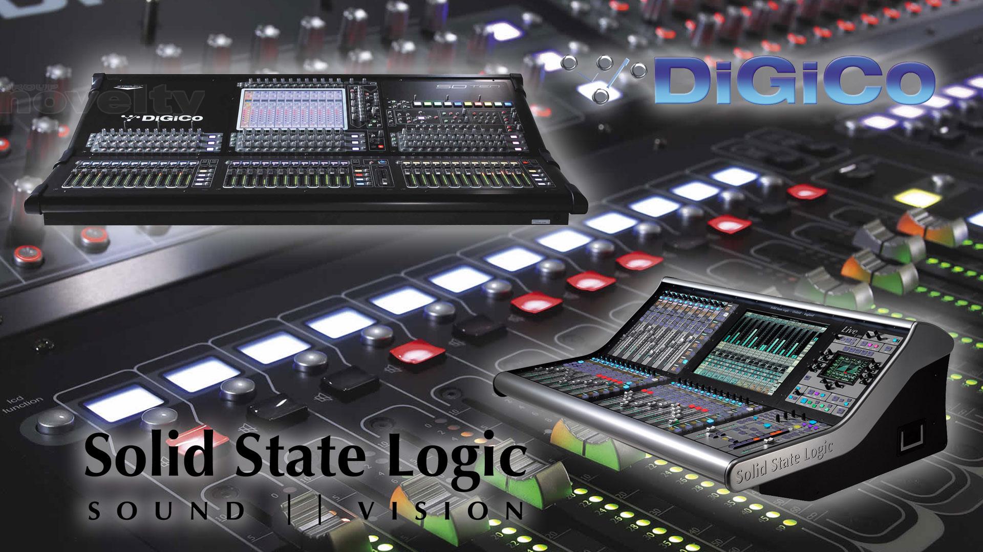 Visuel Le LIVE toujours plus numériques @GroupeNovelty, DIGICO SD10 et SSL L500